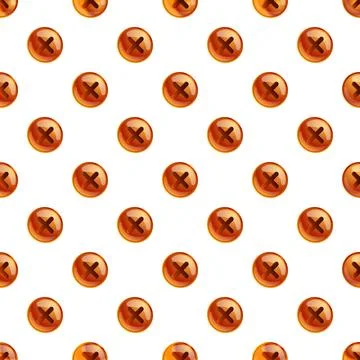 Seamless pattern with brown glossy screw heads 스톡 일러스트