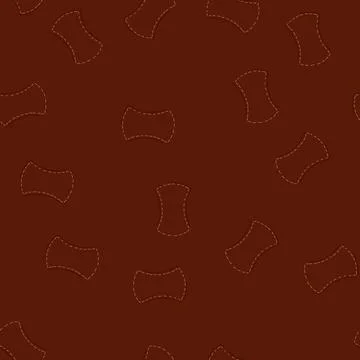 Seamless pattern brown leather label with stitching and hole for branding Stock Illustration