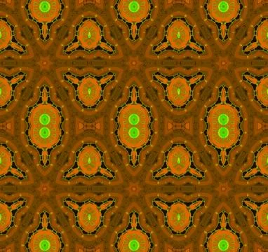 Seamless pattern brown orange green Illustrazione stock
