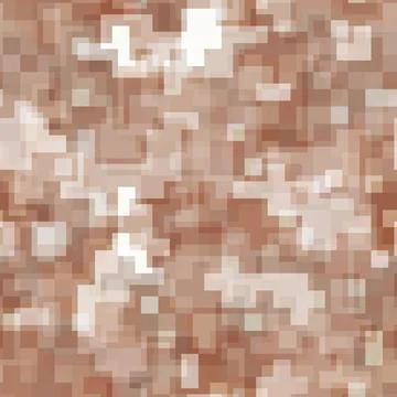 Seamless pattern brown pixel digital camouflage desert sand background Stockillustratie