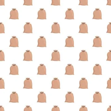 Seamless pattern with brown sacks filling the frame Stock Illustration