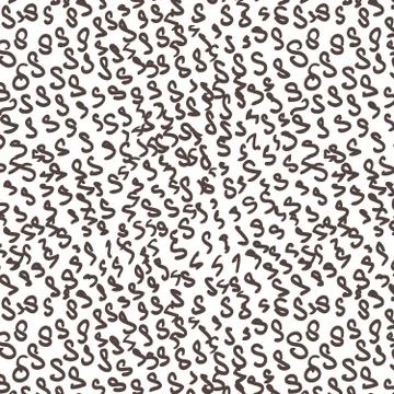 Seamless pattern brown squiggles Stock Illustration