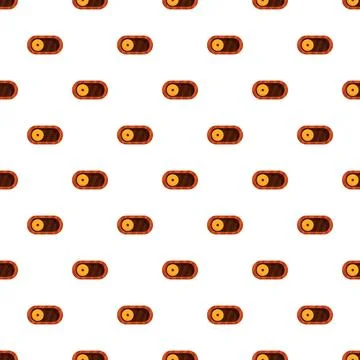 Seamless pattern with brown toggle switch button off Stock Illustration