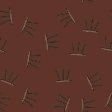Seamless pattern brown wood table cartoon vector Stock Illustration