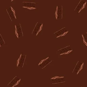 Seamless pattern brownie cake slice chocolate dessert 스톡 일러스트