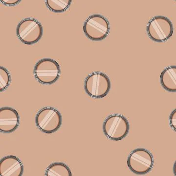 Seamless pattern brush powder cosmetic cartoon vector 库存插图
