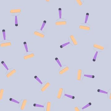 Seamless pattern brush roller paint cartoon vector 스톡 일러스트