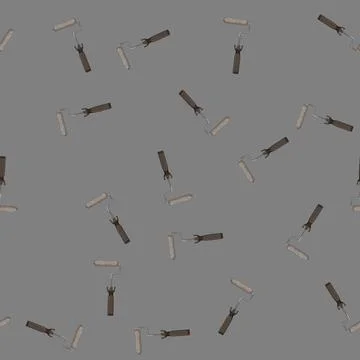 Seamless pattern brush roller paint cartoon vector イラスト素材