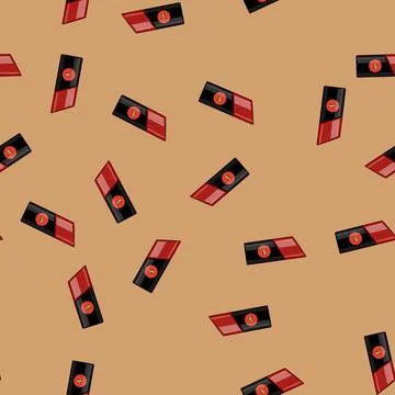 Seamless pattern brush shoe polish cream cartoon vector 库存插图