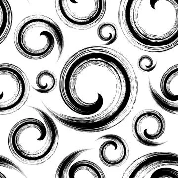 Seamless pattern with brush strokes Stock Illustration