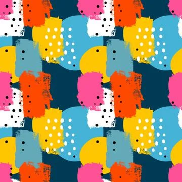 Seamless pattern with brush strokes Stock-Illustration