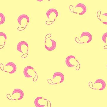 Seamless pattern brush tassel rope cartoon vector Stock Illustration