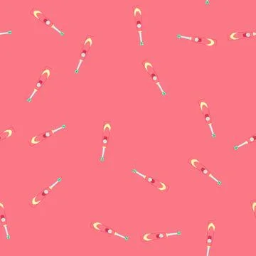 Seamless pattern brush toothbrush dental cartoon vector イラスト素材