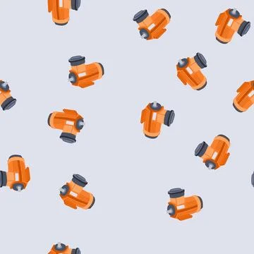 Seamless pattern brushless electric motor cartoon vector Stock Illustration
