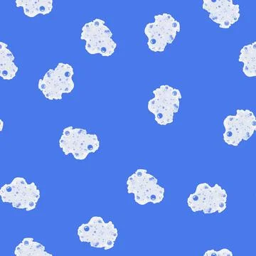 Seamless pattern bubble bath soap foam cartoon vector Illustrazione stock