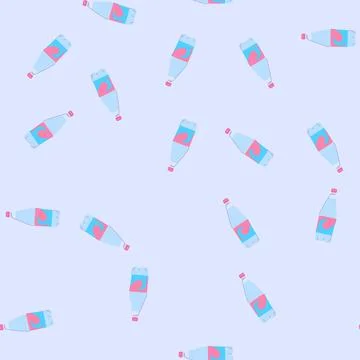 Seamless pattern bubble mineral water cartoon vector Illustrazione stock