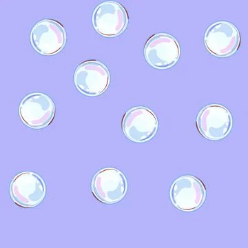 Seamless pattern bubble soap bubbles cartoon vector Illustrazione stock