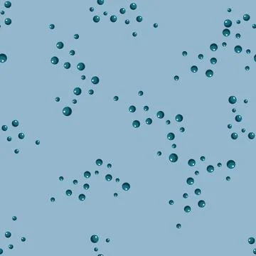 Seamless pattern bubbles on blue background. Dark flat texture of soap for an 스톡 일러스트