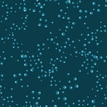 Seamless pattern bubbles on dark teal background. Abstract texture of soap fo Stock Illustration