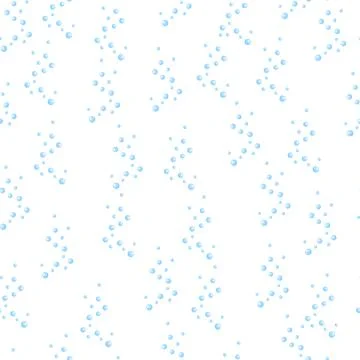 Seamless pattern bubbles isolated on white background. Flat texture of soap f Stock Illustration