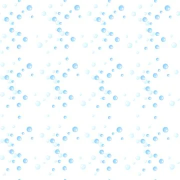 Seamless pattern bubbles isolated on white background. Flat texture of soap f Stockillustratie