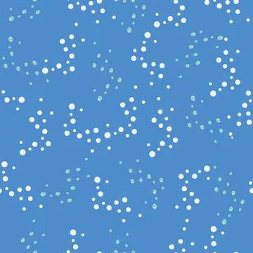 Seamless pattern bubbles on light blue background. White flat texture of soap イラスト素材