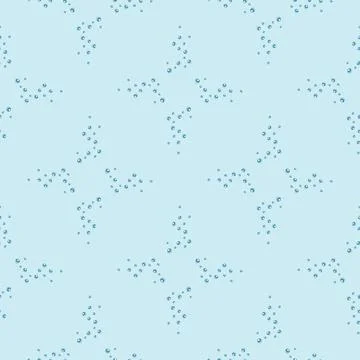 Seamless pattern bubbles on light blue background. Abstract texture of soap f 스톡 일러스트