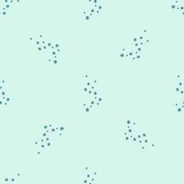 Seamless pattern bubbles on light turquoise background. Flat texture of soap  イラスト素材