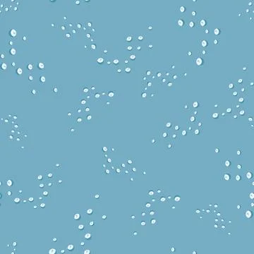 Seamless pattern bubbles on pastel blue background. Light flat texture of soa Stock Illustration