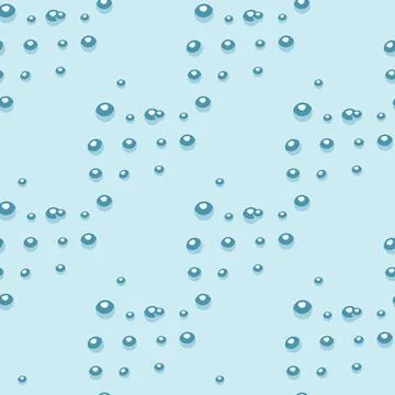 Seamless pattern bubbles on pastel blue background. Flat texture of soap for  스톡 일러스트