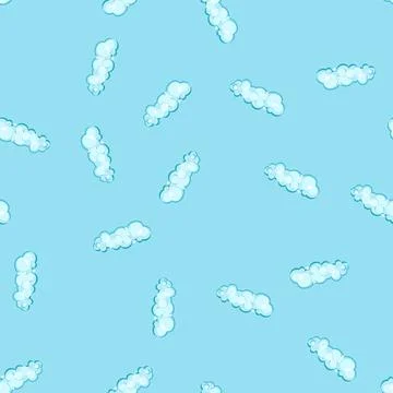 Seamless pattern bubbles shampoo foam cartoon vector Stock Illustration