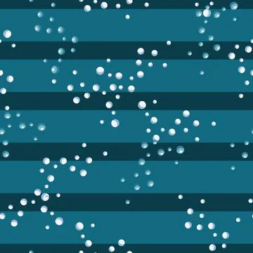 Seamless pattern bubbles on striped dark teal background. Abstract texture of Stock Illustration