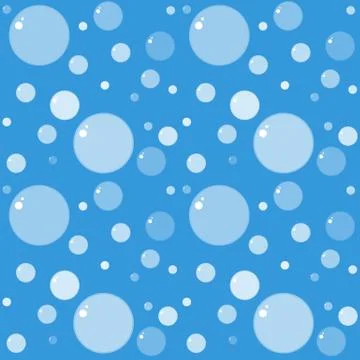 Seamless pattern of  bubbles in water Stock Illustration
