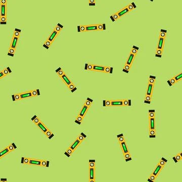 Seamless pattern buble level tool cartoon vector Stock Illustration
