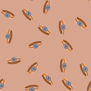 Seamless pattern buckle belt cowboy cartoon vector Ilustração Stock