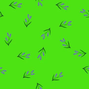 Seamless pattern bud flower branch cartoon vector Illustrazione stock