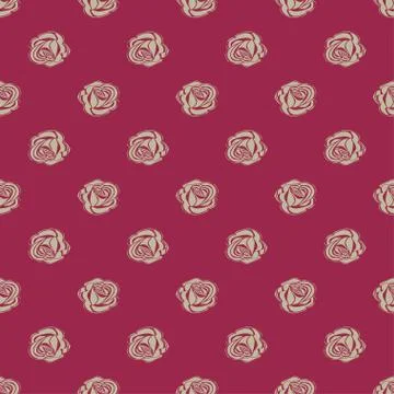 Seamless pattern Bud roses Stock Illustration