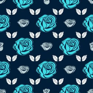 Seamless pattern Bud roses Stock-Illustration