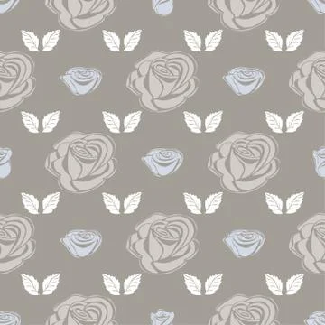 Seamless pattern Bud roses Stock Illustration