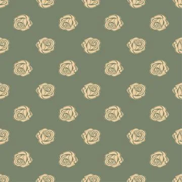 Seamless pattern Bud roses Stock Illustration