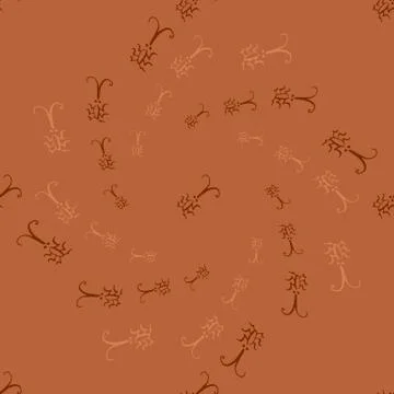 Seamless pattern with bugs and traces Stock Illustration