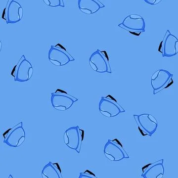 Seamless pattern builder hard hat cartoon vector Stock Illustration