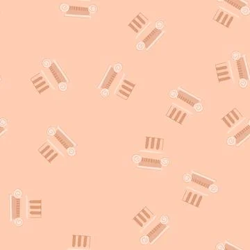Seamless pattern building column ancient cartoon vector 库存插图