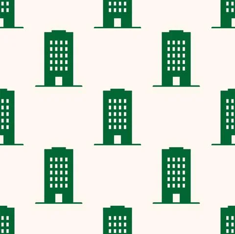 Seamless pattern with building icon vector. Ilustración de archivo