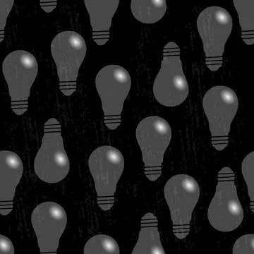 Seamless pattern. The bulbs do not light Illustrazione stock