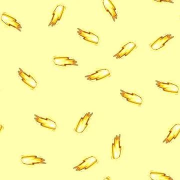 Seamless pattern bullet gun flash cartoon vector Stock Illustration