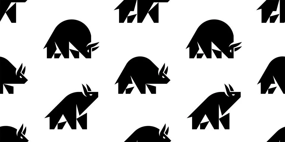 Seamless pattern with Bulls Stock Illustration