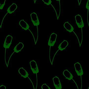 Seamless pattern with bulrushes 1 Stock Illustration