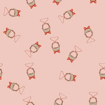 Seamless pattern bun hairstyles for kid girl cartoon vector イラスト素材