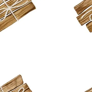 A seamless pattern of a bunch of Palo Santo sticks Stock Illustration